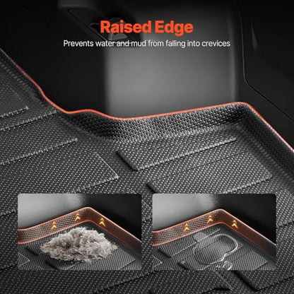 VEVOR Cargo Mat Compatible with Toyota 4Runner 7 Seater 2010-2024 Without Sliding Tray, Precise Fit Trunk Mat for SUVs, TPE Trunk Protector Replacement, Black (1PCS) - style: Toyota 4Runner 2010-2024