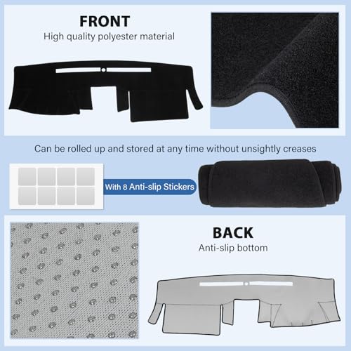 Dashboard Cover Mat Compatible with Nissan Frontier 2005-2021/Pathfinder 2005-2012/Xterra 2005-2015 Accessories Dash Cover Non-Slip Dash Mat Sunshade Anti-Glare Protector Pad Carpet - size: Fit for Nissan Frontier 2005-2021