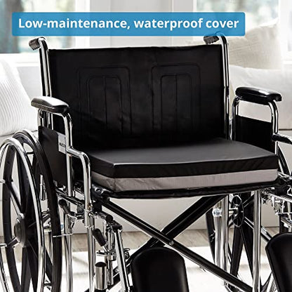 McKesson Seat Cushion for Wheelchairs and Office Chair, Foam/Gel, 20 in x 18 in x 3 in, 1 Count - size: 20x18x3 Inch (Pack of 1)