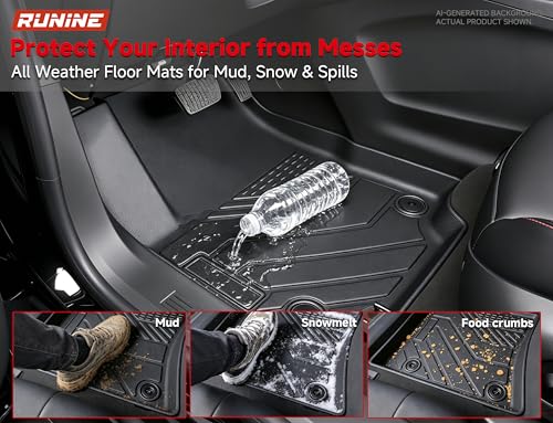 Floor Mats for Chevy Equinox 2025-2026/GMC Terrain (Not for EV),All Weather Protection Custom Floor Mats Trunk Cargo and Car Windshield Cover Set for Chevy Equinox Accessories - size: Chevy Equinox 2025-2026