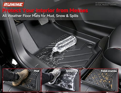 Floor Mats for Chevy Equinox 2025-2026/GMC Terrain (Not for EV),All Weather Protection Custom Floor Mats Trunk Cargo and Car Windshield Cover Set for Chevy Equinox Accessories - size: Chevy Equinox 2025-2026