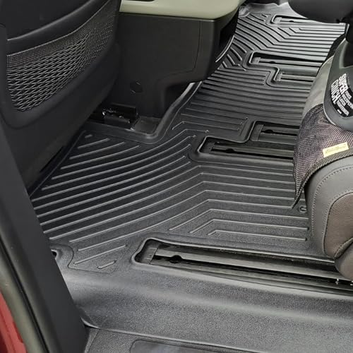 OEDRO Floor Mat Fit for 2022-2025 Kia Carnival MPV (Only Fits 8 Passenger Models, Fits EX/SX/LX w seat Package, Does NOT Prestige Models), 3 Row All Weather TPE Accessories - style: 22-26 Carnival MPV 1st, 2nd & 3rd Row