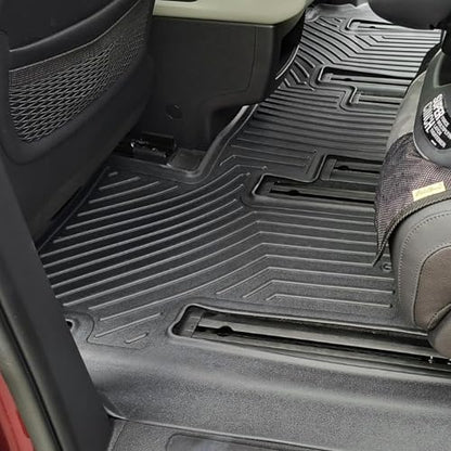 OEDRO Floor Mat Fit for 2022-2025 Kia Carnival MPV (Only Fits 8 Passenger Models, Fits EX/SX/LX w seat Package, Does NOT Prestige Models), 3 Row All Weather TPE Accessories - style: 22-26 Carnival MPV 1st, 2nd & 3rd Row