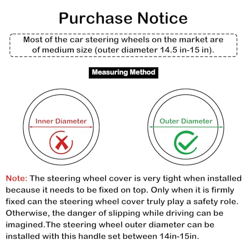 Red Embroidery Butterfly Car Steering Wheel Cover,14.5-15 Inch Universal Leather Covers Breathable Anti-Slip Odorless Steering Wheels Accessories for Men Women - color: Embroidery Red