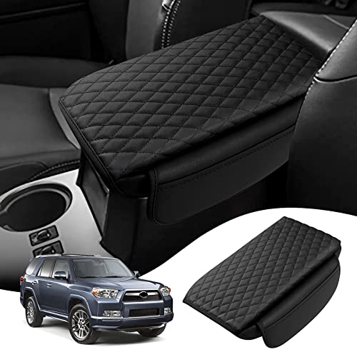 Center Console Cover for Toyota 4Runner 2010-2022 2023 2024 Accessories with Side Pockets, Armrest Cover Thickened PU Leather Car Armrest Box Cushion Pad Protector - size: Toyota 4Runner 2010-2024