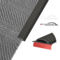 Flexible Carpet Edge Trim – Self-Adhesive Waterproof Cuttable Safety Edging for Thick Rugs &Mats, Peel & Stick Floor Transition Strip, for High-Traffic Areas (Fits Thin Carpets Up to 8mm,Black-10Ft)