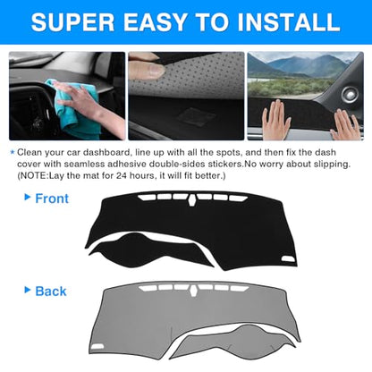 Autorder Dashboard Cover Mat for Honda Civic 2012-2015 Accessories Dash Cover Upgrade Velvet Dash Mat Sunshade Glare UV Rays Protector - size: 2012-2015 Honda Civic