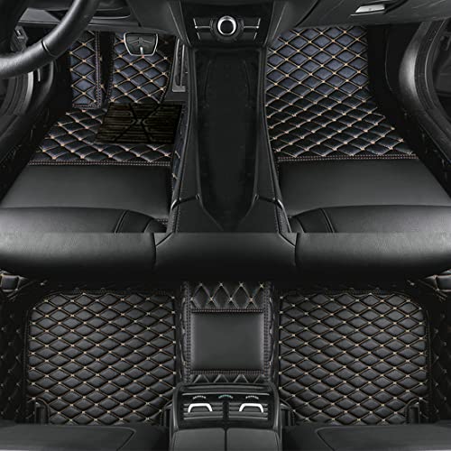 Add Personal Touch to Your Vehicle with IMEISH Customizable Logo Text Car Mats for 99% of vehiclesPads Protection Non-Slip Leather Floor Liners (Black Rice) - color: Black rice