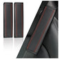 2PCS Car Seat Belt Cover Pad,Breathable Leather Seatbelt Covers for Shoulder Protection and Car Decorations,Universal Seatbelt Cushion Adding Car Seat Strap Pads Car Accessories Interior (Black/Red)