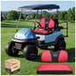 10L0L Golf Cart Seat Covers, Super Comfort Cooler Than Vinyl Seat Cover, Front and Rear Seat Cover for Yamaha EZGO Club Car, No Drilling Breathable Mesh Bench Seat Blanket, Machine Washable - color: Red + Black, style: Front Seat - For Yamaha & Club Car P
