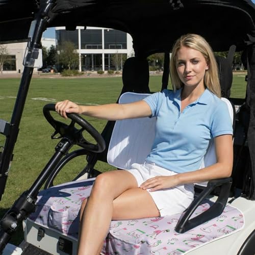 Golf Cart Seat Covers Golf Cart Seat Towel Blanket Group - color: Pink golf 4 Pockets B