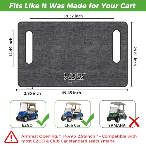 10L0L Universal Golf Cart Seat Covers/Seat Blanket for EZGO TXT/RXV & Club Car DS/Precedent, Breathable Seat Towel/Seat Cushions with Non-Slip Backing, All-Season Comfort (Not for Yamaha) - color: Linen Stripes