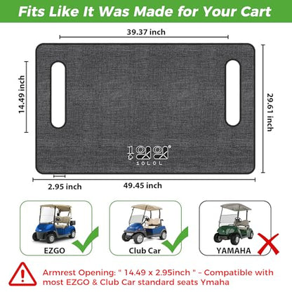 10L0L Universal Golf Cart Seat Covers/Seat Blanket for EZGO TXT/RXV & Club Car DS/Precedent, Breathable Seat Towel/Seat Cushions with Non-Slip Backing, All-Season Comfort (Not for Yamaha) - color: Linen Stripes
