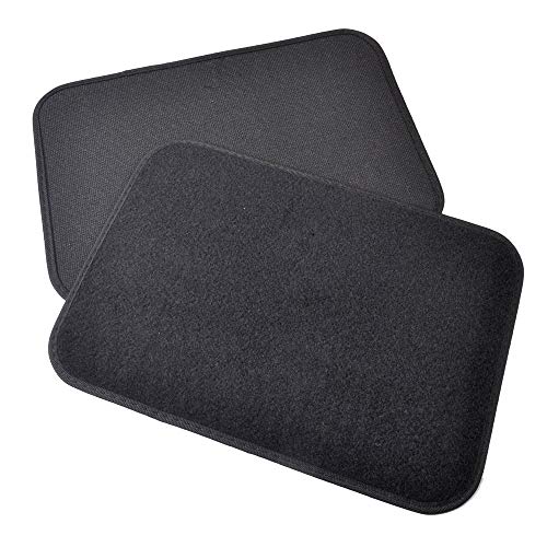 Motor Trend Premium Inter-Lock Backing Carpet Car Floor Mats - Front & Rear, Thick & Durable Auto Protection, Fits Most Cars Truck SUV Coupe Sedan - color: Black