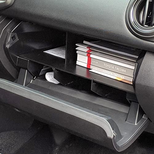 Glove Box Dividers Organizer Compatible with Toyota Tacoma Accessories 2016 2017 2018 2019 2020 2021 2022 2023, Interior Insert Dividers Storage