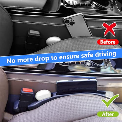 【Compatible with Toyota Camry】 Seat Gap Filler，No Drop Seat Guard Compatible with Toyota Camry,Drop Seat Guards for Cars(2Pcs),Emergency Keychain Car Escape Tool(2Pcs)