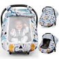 Elstey Car Seat Cover Baby, Minky Dot Carseat Covers Baby Boys Girls, Lightweight Infant Car Seat Cover Canopy with 2 Layers Breathable Mesh Windows, Stroller Carrier for Babies Newborn Essentials - color: Blue Dinosaur