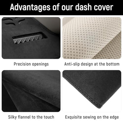 Dash Cover for Honda Pilot 2026 2025 2024 2023 (Without HUD) Accessories Flannel Dashboard Cover Dash Mat Center Console Cover Sunshield Protector Pad - size: for Honda 2023-2026 Pilot