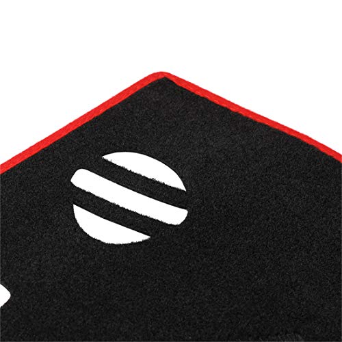 X AUTOHAUX Car Dashboard Cover Nonslip Black Red Sun Pad for Toyota RAV4 2013-2018