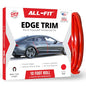 All-Fit Automotive Car Door Edge Protector – Universal DIY Edge Trim to Prevent Scratches & Dings – Flexible Adhesive Molding Trim for Cars, Trucks & SUVs (10 Ft - Red) - color: Red