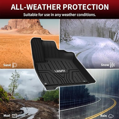 LASFIT Floor Mats for 10th Gen Honda Accord 2022 2021 2020 2019 2018 Sedan (Gasoline & Hybrid), All Weather TPE Custom Fit Anti-Slip Full Coverage Floor Liners,1st & 2nd Row, Black - style: 5）For Honda Accord | 2018-2022 | 1st & 2nd Row