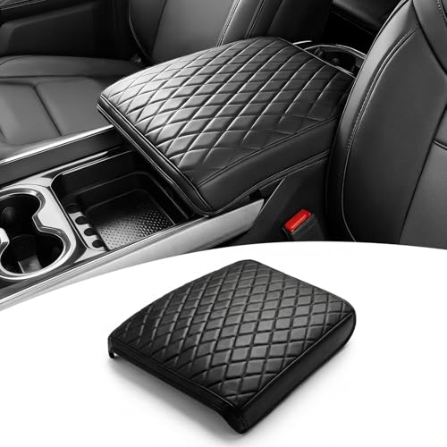 FREESOO Center Console Cover for 2019-2026 Dodge Ram 1500 2500 3500, Armrest Cushion Pad, Waterproof Faux Leather, Easy to Clean, Non-Slip & Anti-Scratch, Bucket Seat Only - size: 2019-2026 Ram Bucket Seat Console