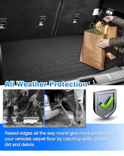 Cartist Cargo Liner Fits for Ford Mustang Mach-E 2021-2024 2025 2026 Accessories All Weather Trunk Mat for Mustang Carpet Protection TPE Heavy Duty - size: 3)Ford Mustang Mach-E 2021-2025