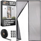GORILLA GRIP Magnetic Screen Door, Hands Free Mesh Curtain Keeps Bugs and Mosquitos Out, Automatic Magnet Closure, Heavy Duty Patio Sliding Dog Doors Cover, Window Screens Protector, Black 39x83 - size: 39" x 83"