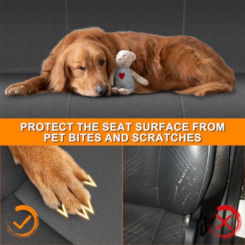 Front Seat Cover Compatible with 1973-1999 Chevy Full Size Trucks Solid Bench Seats, Neoprene Seat Cover, Durable Seat Protection with Rain Defender, Charcoal