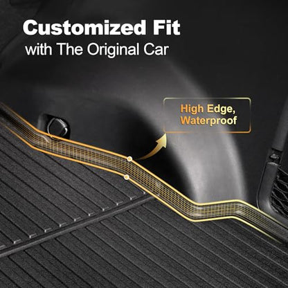 AOMSAZTO Cargo Mat Compatible with 2019-2024 Nissan Armada: All Weather TPE Custom Fit Cargo Liner & Backrest Liners for Armada & QX80 - style: 11)19-24 Armada Cargo Mat and Seatback Mat