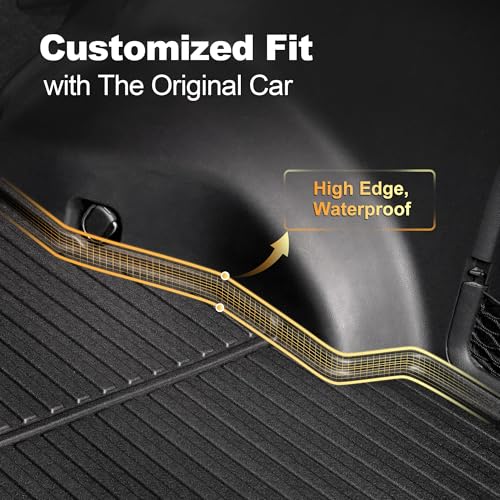 2026 Passport Trunk Mat for Honda Passport - AOMSAZTO All Weather TPE Custom Fit Cargo Mat Cargo Liner Heavy Duty Anti-Slip Cargo Tray, Black - size: 2026 Passport Cargo Mat