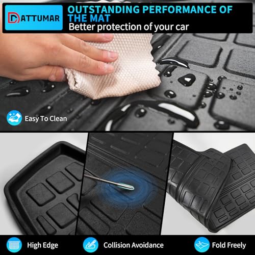 Cargo Mat Compatible with 2010-2024 Toyota 4 Runner 7 Seat Cargo Liner Trunk Mat TPE Back Seat Cover Protector 2023 4Runner Accessories (Fit 7 Seat,Trunk Mat+3rd Row Backrest Mats) - size: Trunk Mat+3rd Row Backrest Mats