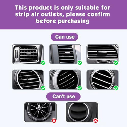 20PCS Car Vent Outlet Trim, Waterproof Car Air Conditioner Decoration Strip for Vent Outlet, Flexible Bendable Auto Air Conditioning Vents Decorative Strip, Universal for Most Vehicles(Purple)