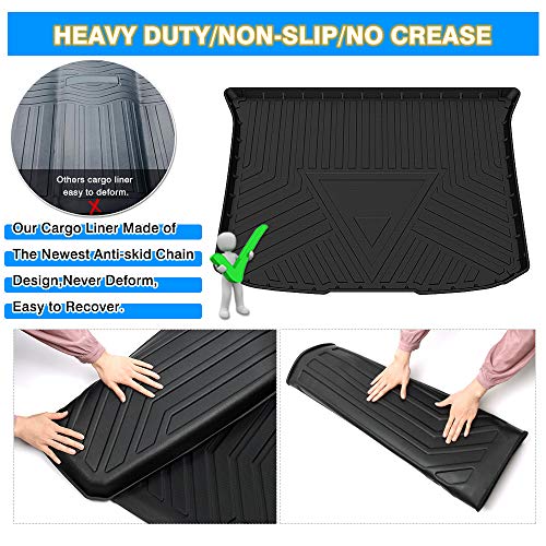 Edge Cargo Liner - Trunk Mat for 2007-2014 Ford Edge/2007-2015 Lincoln MKX, All Weather Cargo Mat for Edge Accessories, Anti-Slip Waterproof, Heavy Duty Car Mats, Car Accessories