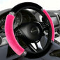 Fluffy Steering Wheel Cover, Universal 15 Inch Colorful Rhinestones Car Steering Wheel Cover, Sparkly Crystal Diamond Steering Wheel Protector for Women Girls,Rose Red - color: Rose Red