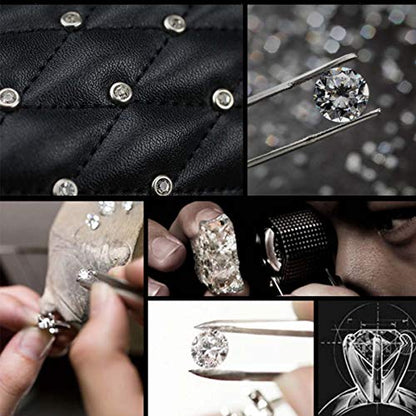 5pcs/Set Bling Bling Car Seat Belt Covers & Diamond Gear Shift Knob Cover & Crystal Handbrake Cover Set Diamond Auto Interior Decor Accessories for Women (5pcs/Set - Full Crystal)