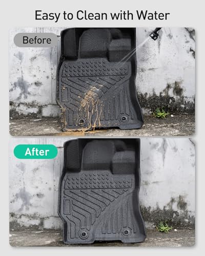 Car Floor Mats for Toyota Prius: 2004 2005 2006 2007 2008 2009 All Weather Accessories for Prius 2004-2009 Black Cargo Liner 4PCS Carpet Custom Fit for Toyota Prius 04-09 Automotive TPE Floormats