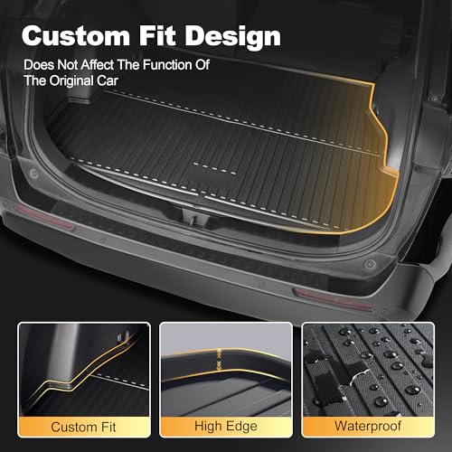2026 Passport Trunk Mat for Honda Passport - AOMSAZTO All Weather TPE Custom Fit Cargo Mat Cargo Liner Heavy Duty Anti-Slip Cargo Tray, Black - size: 2026 Passport Cargo Mat