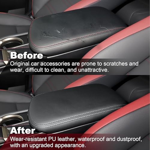 Center Console Cover fit for Lexus 2015-2021 NX NX300h/NX300/NX200t Armrest Cushion Vehicle Accessories Car Console Covers Automotive Interior Accessory Waterproof PU Leather