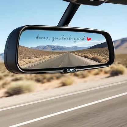 4 xYou Look Good Rear View Mirror Sticker,Rearview Mirror Decal,Car Accessories For Women,Motivational Stickers,Water Bottle Laptop Bumper Tumblers Sticker,Vanity Mirror Stickers,Car Window Decal