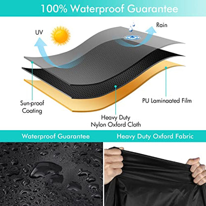 Patio Sofa Cover Waterproof, Outdoor Loveseat Cover, Heavy Duty Deep Lounge Loveseat Cover, Large Lawn Patio Furniture Covers with Air Vent, 70’’ W x 38’’ D x 31’’ H - color: Black, size: 70"W x 38"D x 31"H