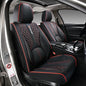 for Nissan Rogue 2008-2026 Car Seat Covers, Red Edge Car Seat Covers, Premium Leather, 5 Seats Full Set, Waterproof, Anti-Slip, Protect and Upgrade Seats, Beautify the Interior of Old Cars - color: Luxury_Black and Red Edge