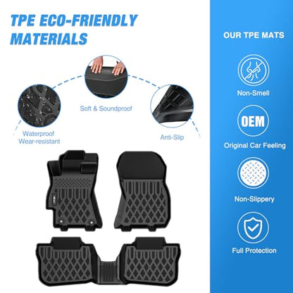 Nilight TPE Floor Mats for Subaru Outback Legacy 2010 2011 2012 2013 2014 All Weather Custom Fit Heavy Duty Floor Liners - color: 2010-2014 Subaru Outback Legacy