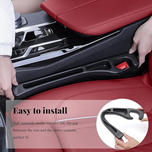 2-Pack Car Seat Gap Filler Organizer, No Drop Seat Guard, Universal Car Seat Gap Filler, Silicone Gap Filler Prevents Phone, Keys & Wallet from Falling, Universal Fit for Car, SUV, Truck