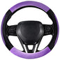 SEG Direct Steering Wheel Cover for Car, Standard Size 14.5-15 inch, Auto Interior Accessories, Plush Warm Velvet, Summer Winter, Purple