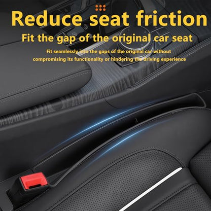 2PCS Universal Car Seat Gap Filler, Durable & Easy Install, No-Drop Seat Side Gap Seam Filler Organizer to Fill the Gap Space Between the Console and Seats, with Phone Holder for Car, SUV, Truck