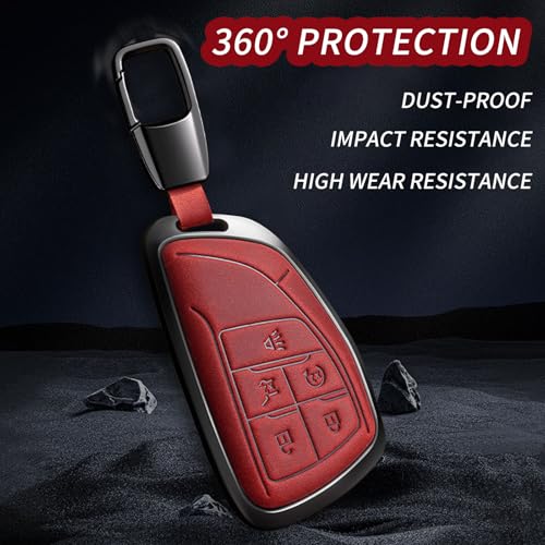 Key Fob Cover for 2022-2025 2026 Silverado 1500 Sierra 1500, 2024-2026 Silverado Sierra 2500HD 3500HD Buick Equinox (D5-red) - color: D5-red