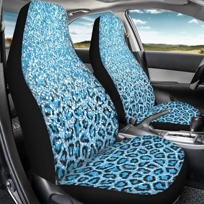 Leopard Print Universal Car Seat Covers Front Seats Only,Fit Most Cars,Sedan,Truck,SUV - color: Leopard Print 86