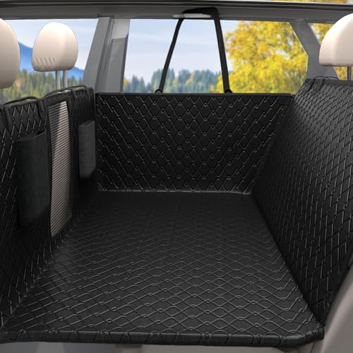 petalage Dog Truck Seat Cover for Back Seat, Hard Bottom Pet Hammock for Car, Bed Extender for 2-4 Large Dogs, Waterproof Seat Protector, Universal XL Size Fits for Crew Cab Truck, SUV, Black - size: Fullsizeblack