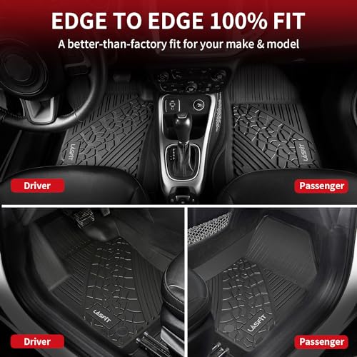 LASFIT Floor Mats for Jeep Compass 2017-2025 2026 All Weather TPE Custom Fit Car Mats Floor Liners 1st & 2nd Row, Black - style: Compass 2017-2026 Floor Mats